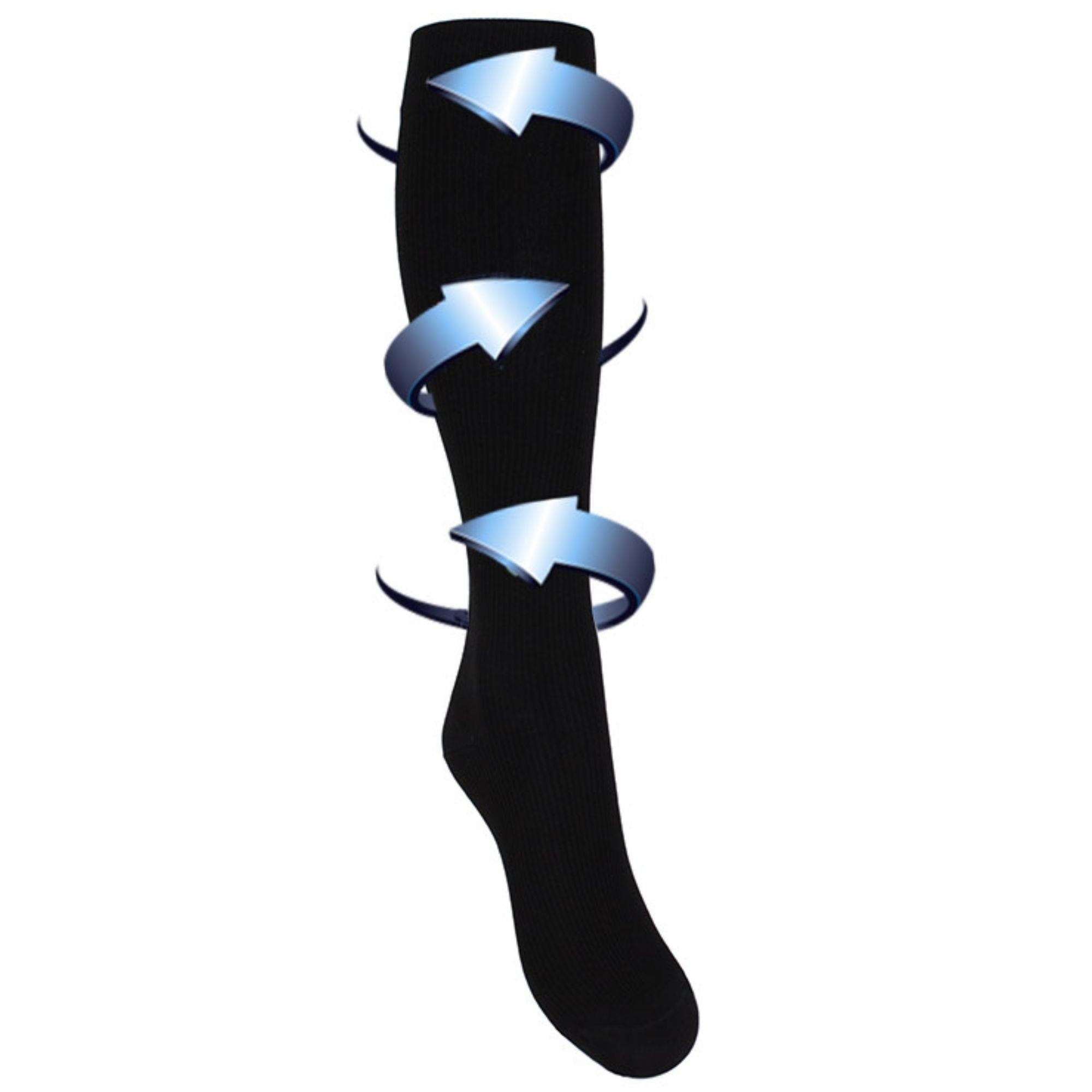 Support stockings bamboo black 15-21 mmHg for tired and swollen legs