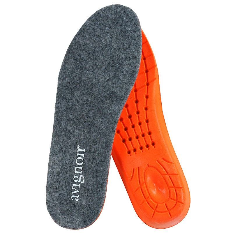 Wool and memory foam insole for winter shoes