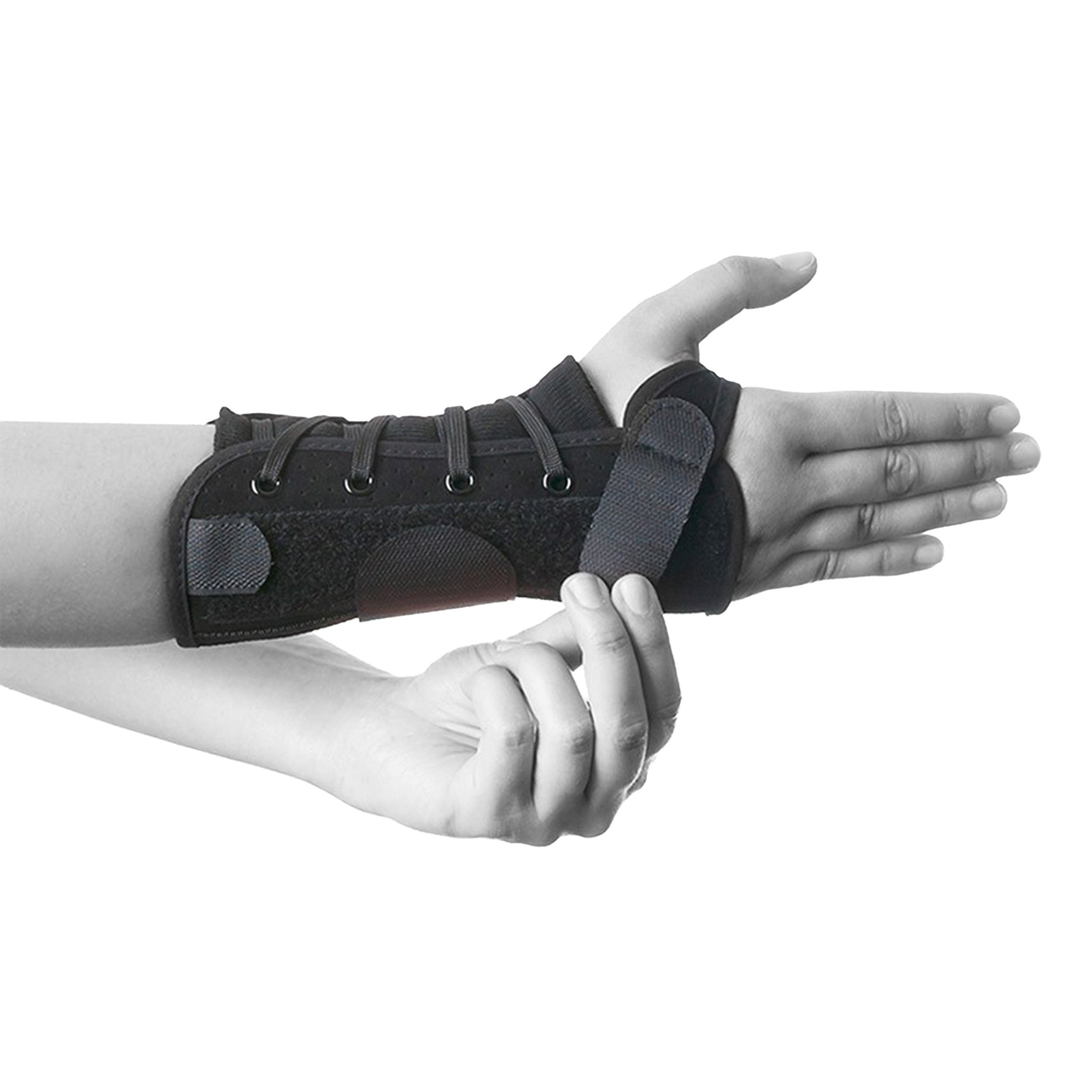 Wrist support Dynamics with splints and lacing for adjustable wrist support