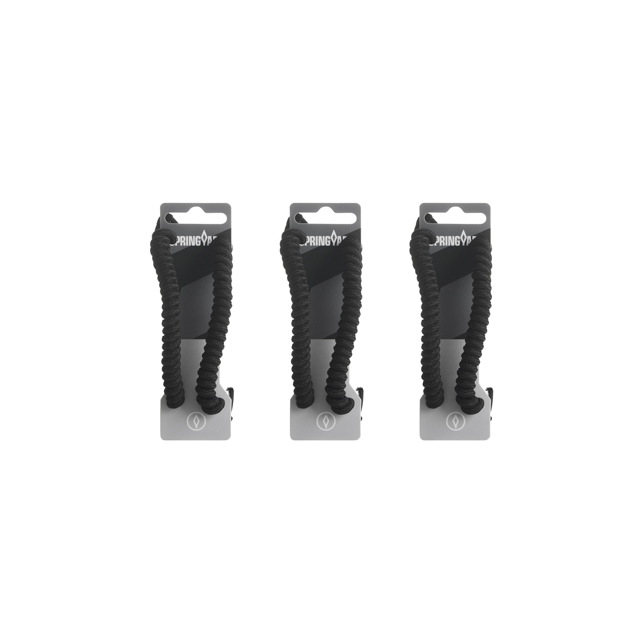 Elastiset spiraalikenkänyörit musta 3-pack