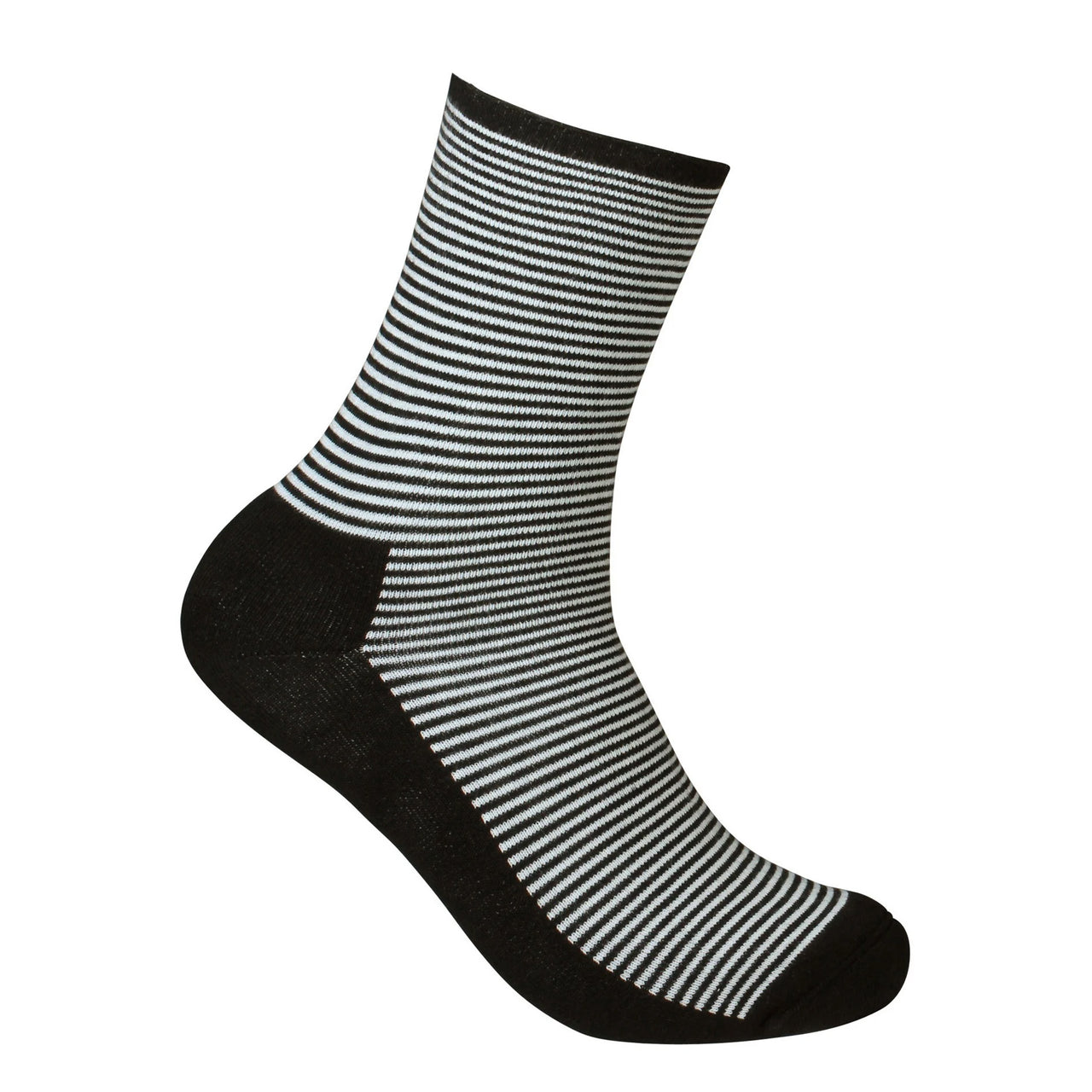 Raidalliset sukat pehmeällä froteepohjalla herkille jaloille ja diabeetikoille