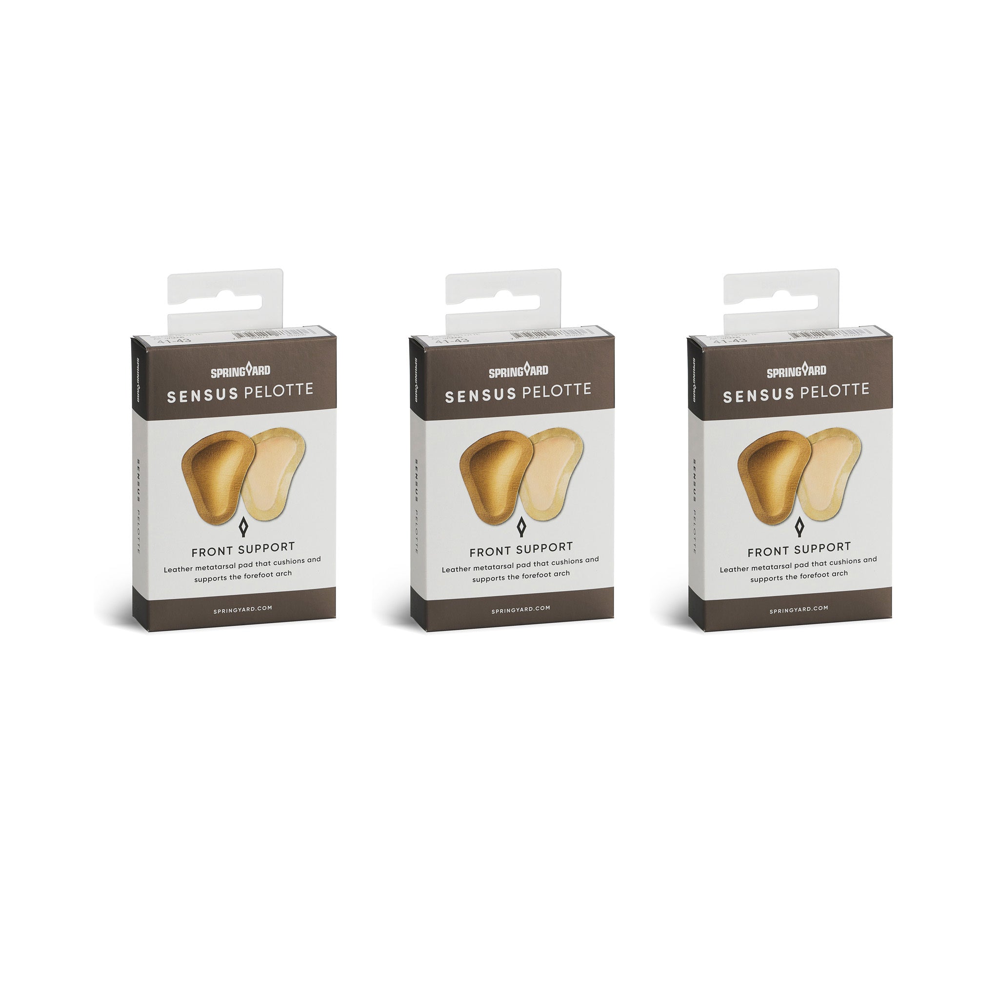 Self-adhesive pads for relieving sunken front arch 3-pack