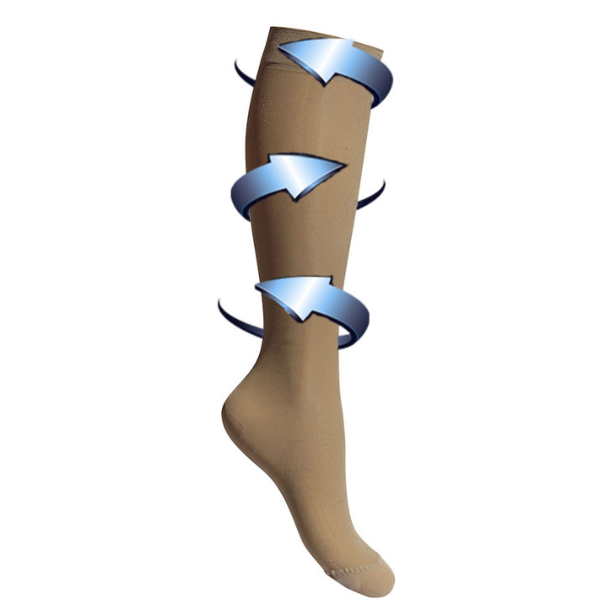 Support socks extra thin beige for swollen and tired legs 3-pack