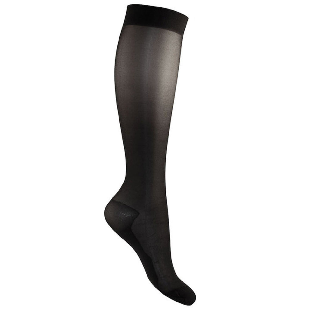 Support stockings extra thin black for swollen and tired legs