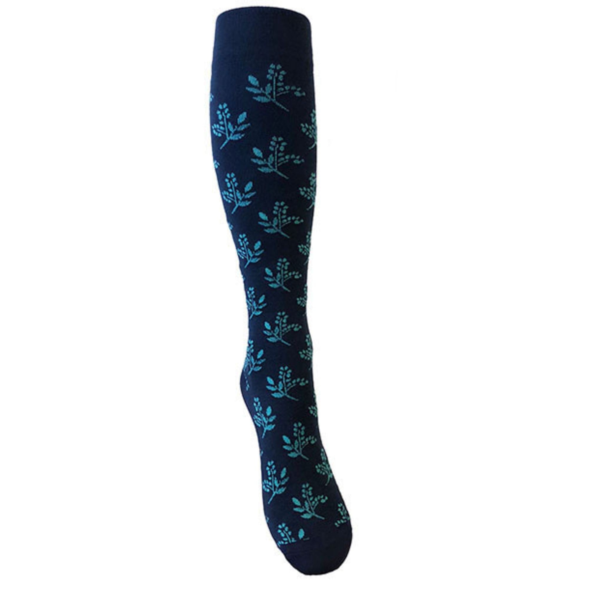 Turquoise support stockings for swollen and tired legs