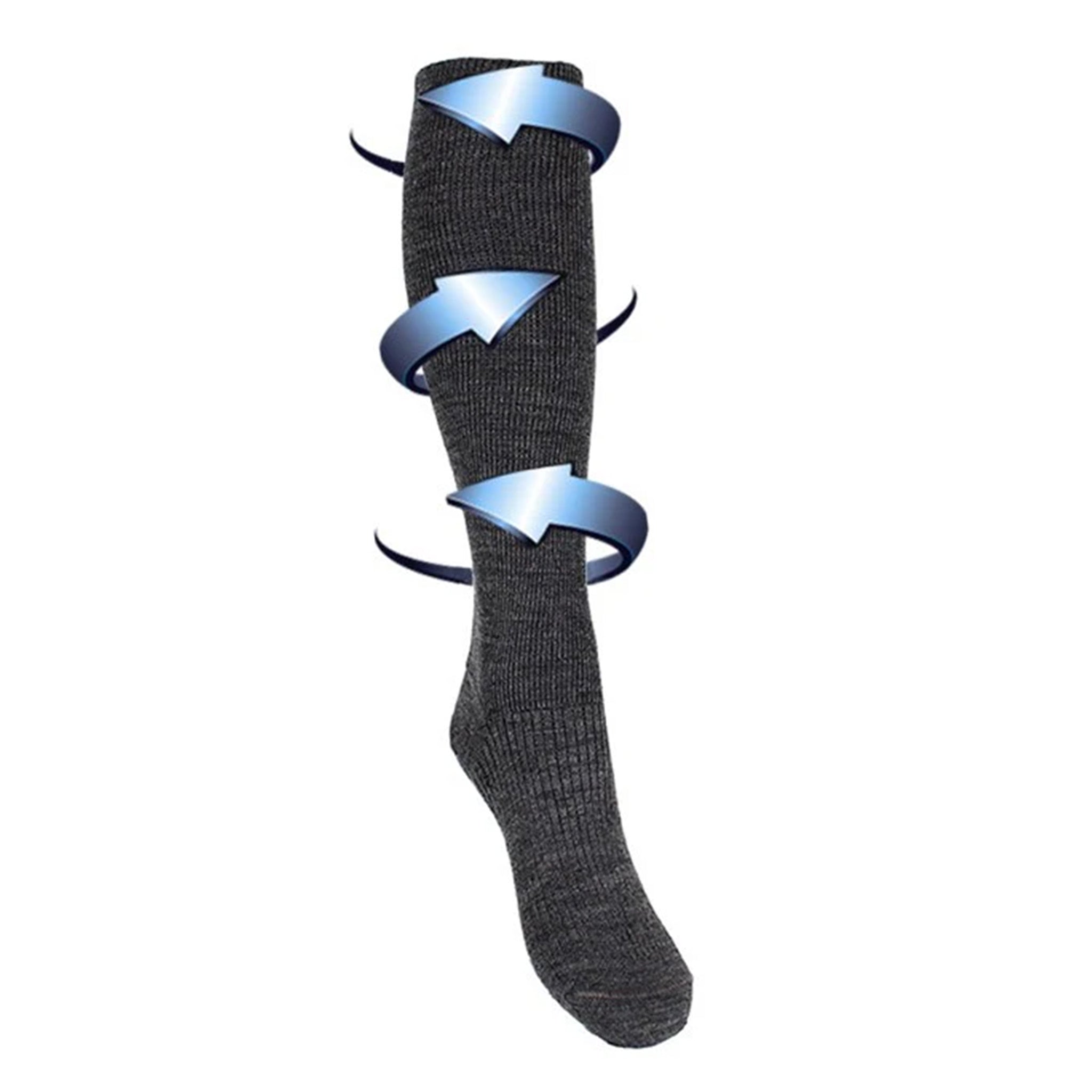 Support socks merino wool grey for walking and hiking