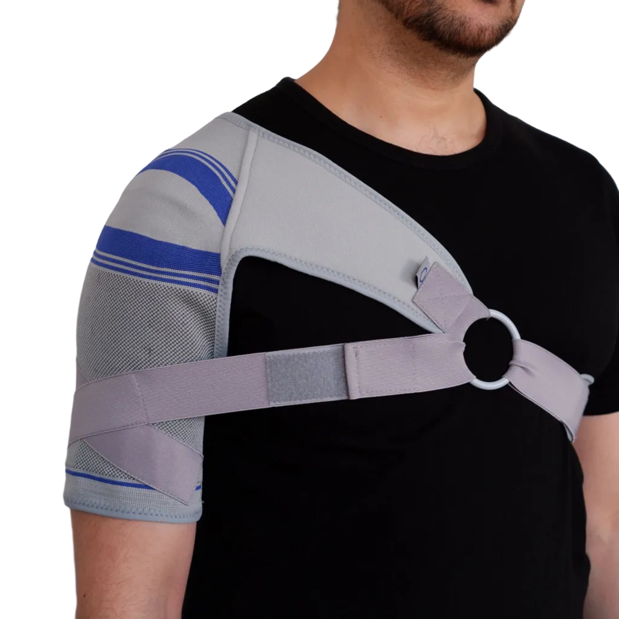 Acromed shoulder brace for extra support and to limit arm movement
