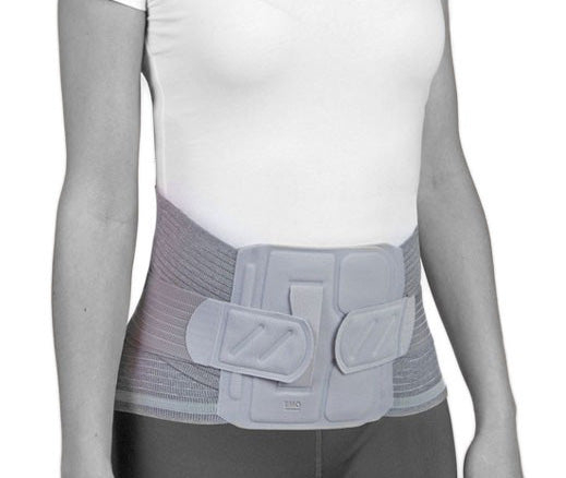 Back brace with breathable fabric and individual adjustment