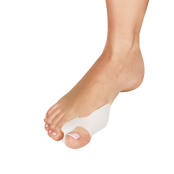 Silicone protector with toe spreader for hallux valgus