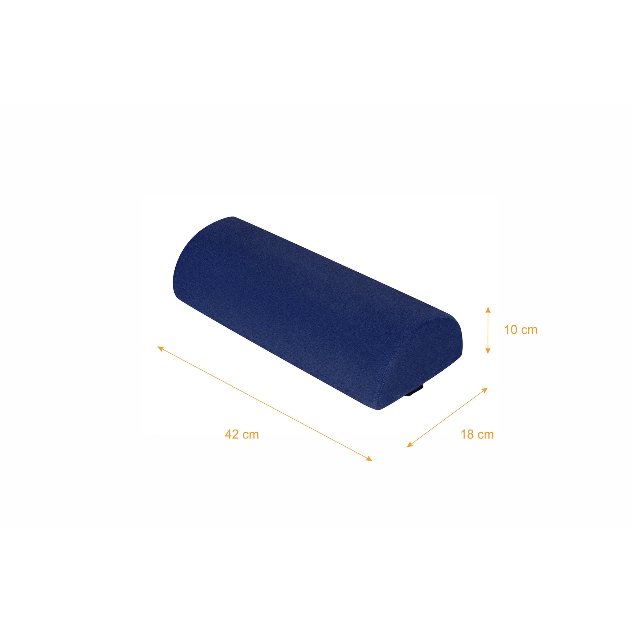 Lumbar pillow half roll with memory foam