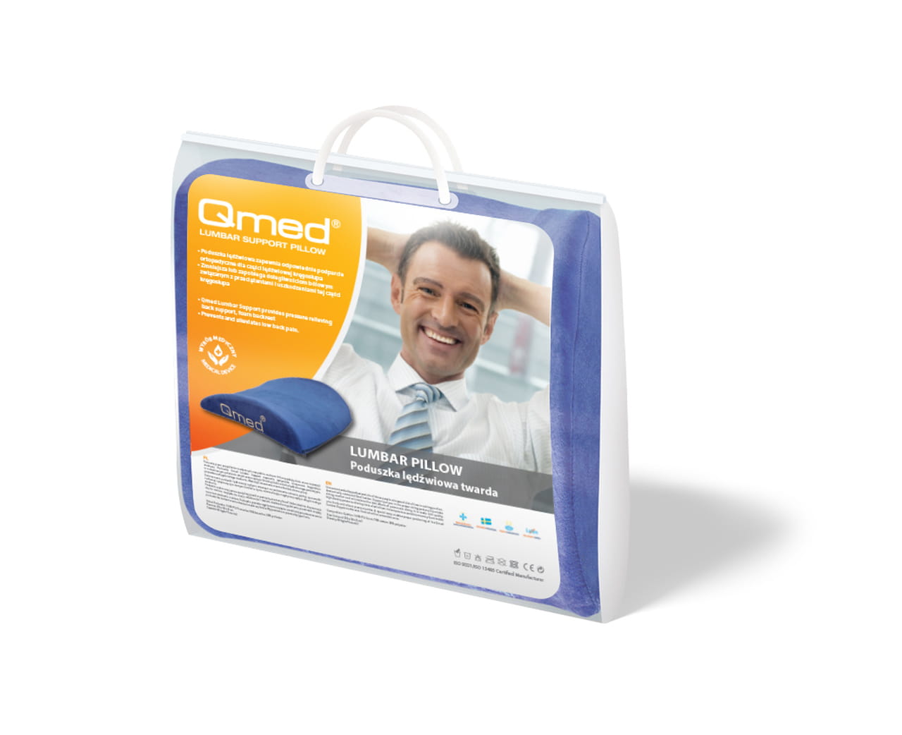 Memory foam lumbar pillow for car and home