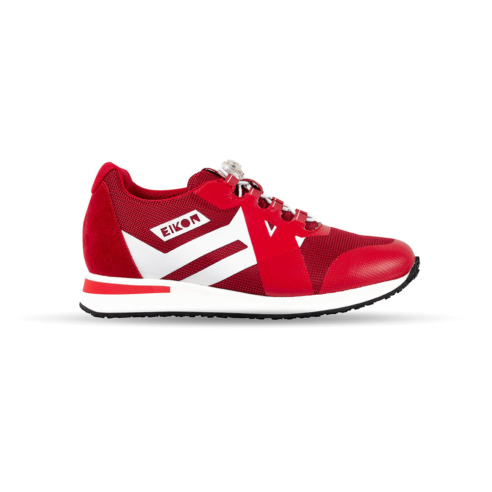 Eikon orthopedic women's shoe for stability and comfort in red/white