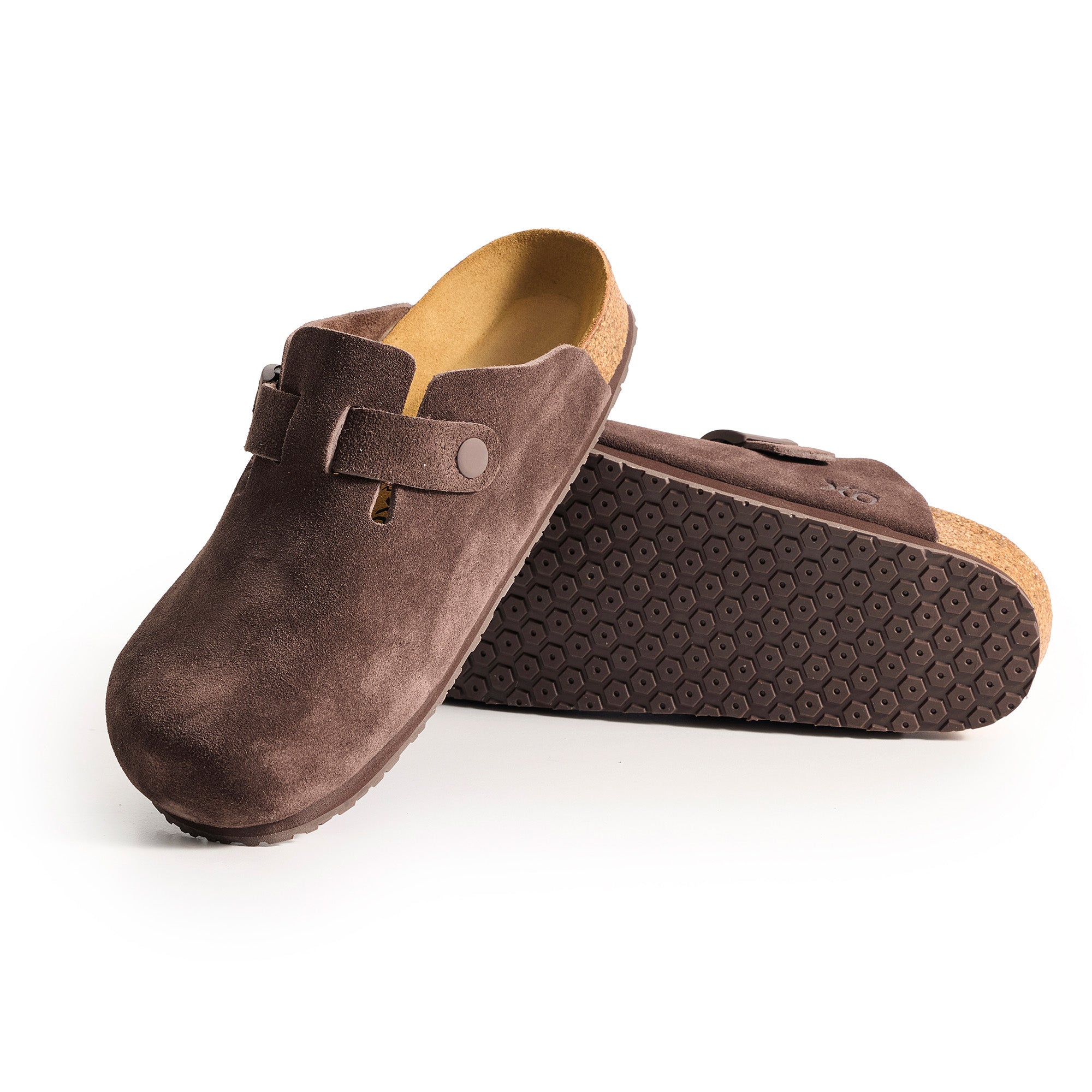 XOCORE Soft rocker support sandal closed toe coffee brown