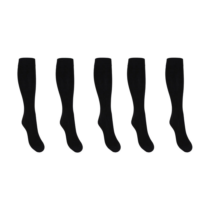 Compression socks bamboo black 15-21 mmHg for tired and swollen legs 5-pack