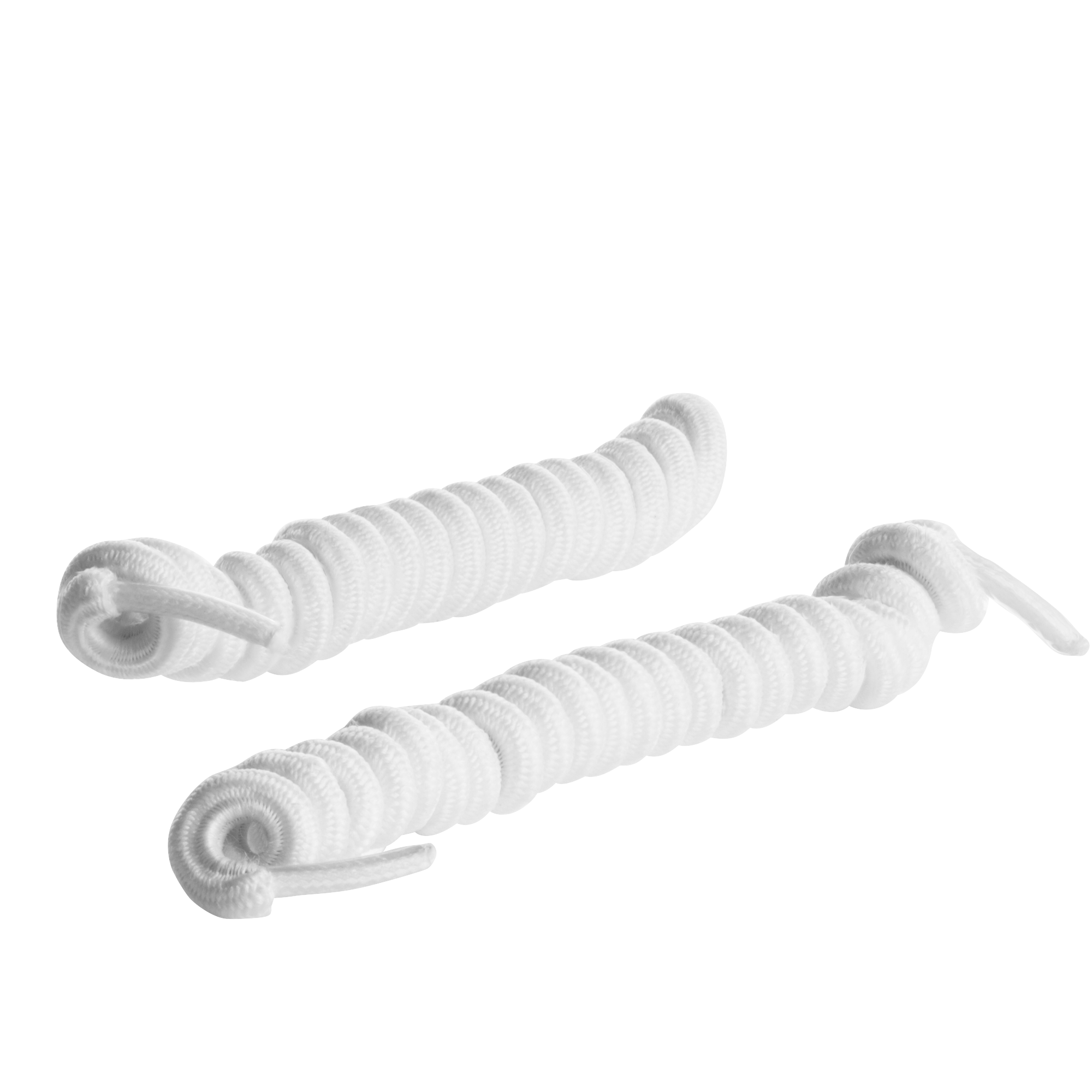 Elastic spiral shoelace white 3-pack