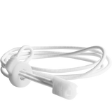 Elastic shoelaces with lock white 3-pack