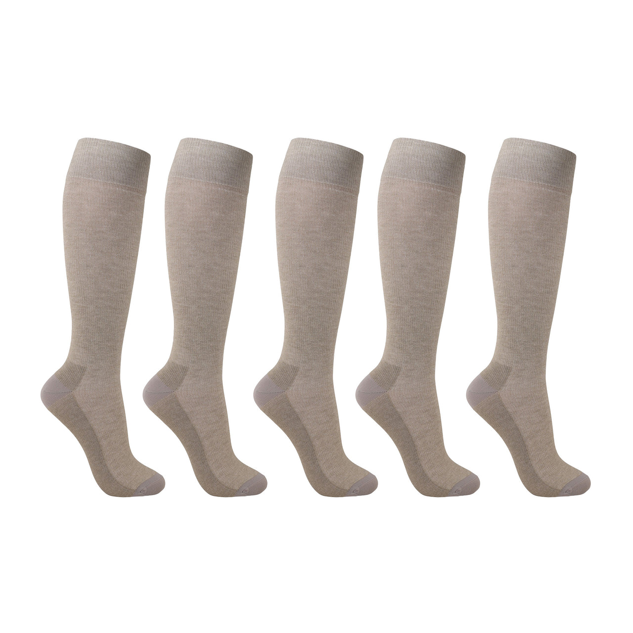 Support socks, natural, for tired and swollen legs, 5-pack