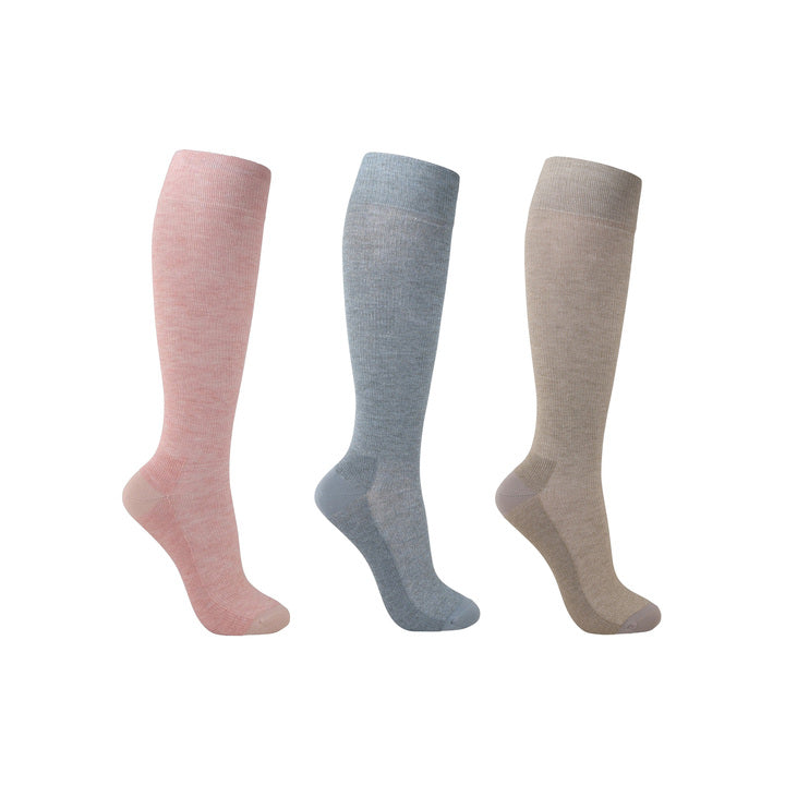 Compression socks in mixed colors for tired and swollen legs 3-pack