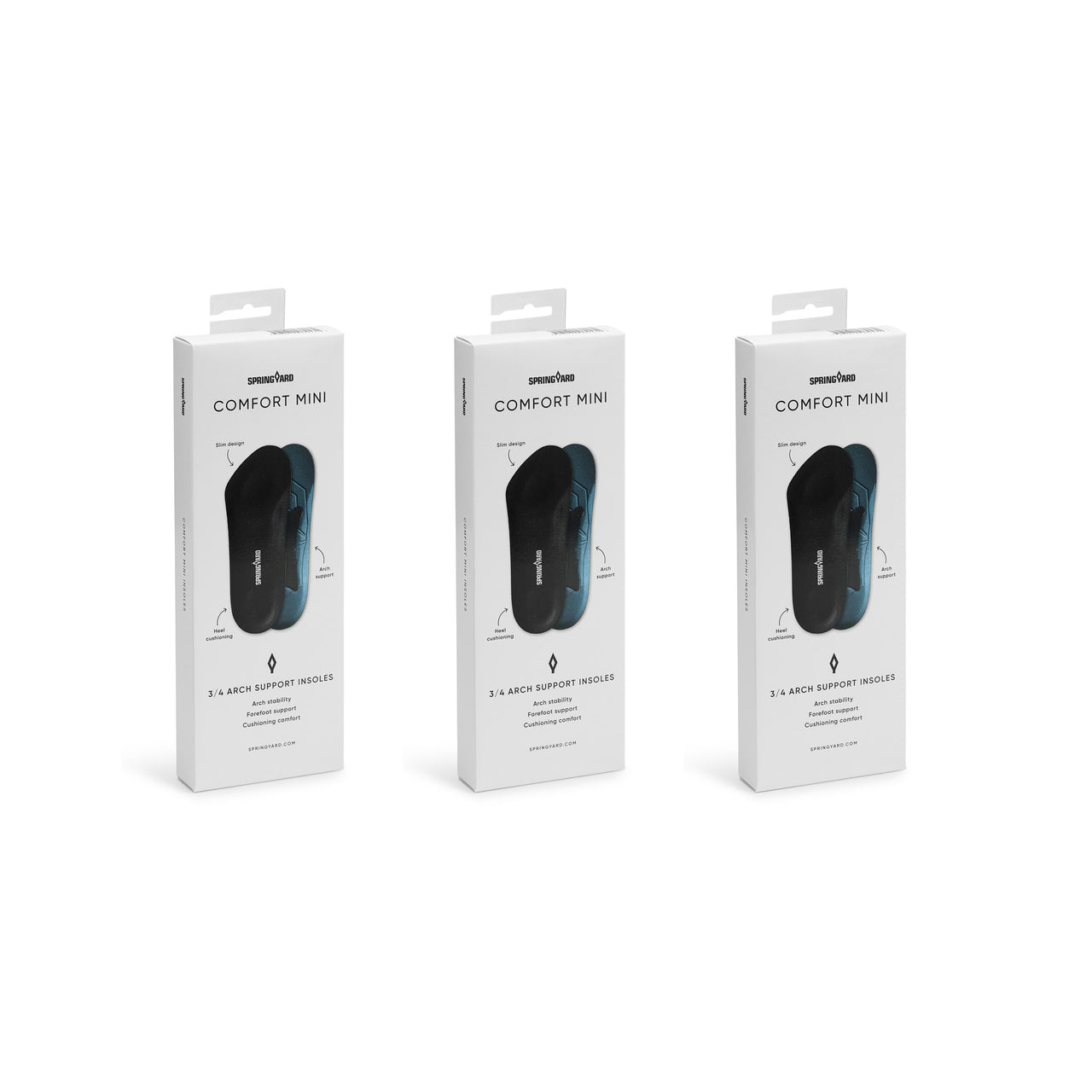 Comfort Mini insole with arch support 3-pack
