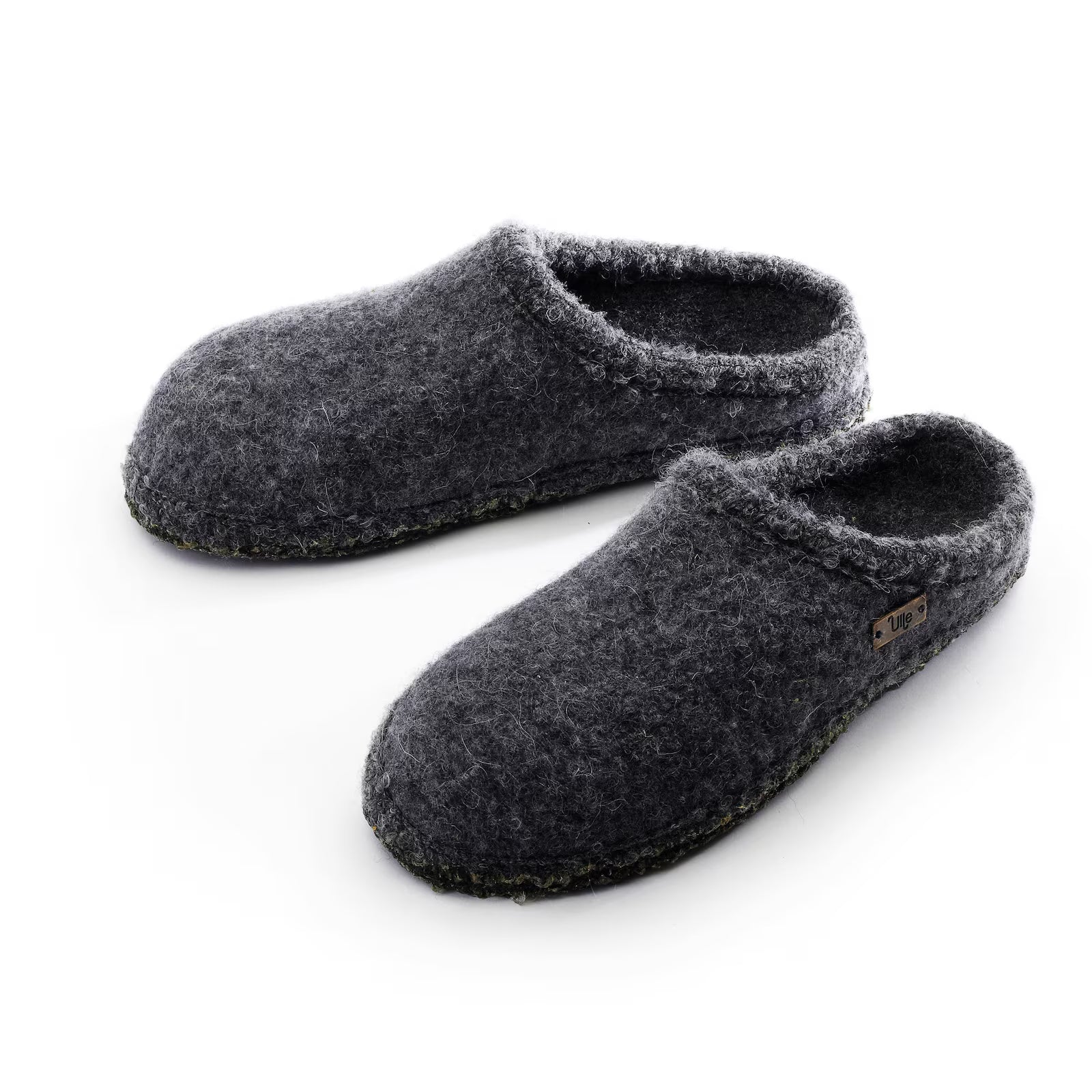 Slippers Wool Mohair Seamless dark grey