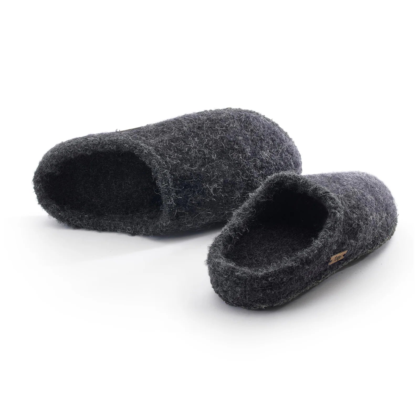 Slippers Wool Mohair Seamless dark grey
