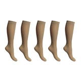 Support socks extra thin beige for swollen and tired legs 5–pack