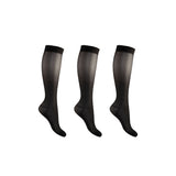 Support stockings extra thin black for swollen and tired legs 3–pack