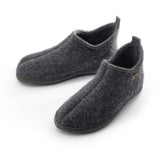 Slippers Wool Cottage dark grey melange