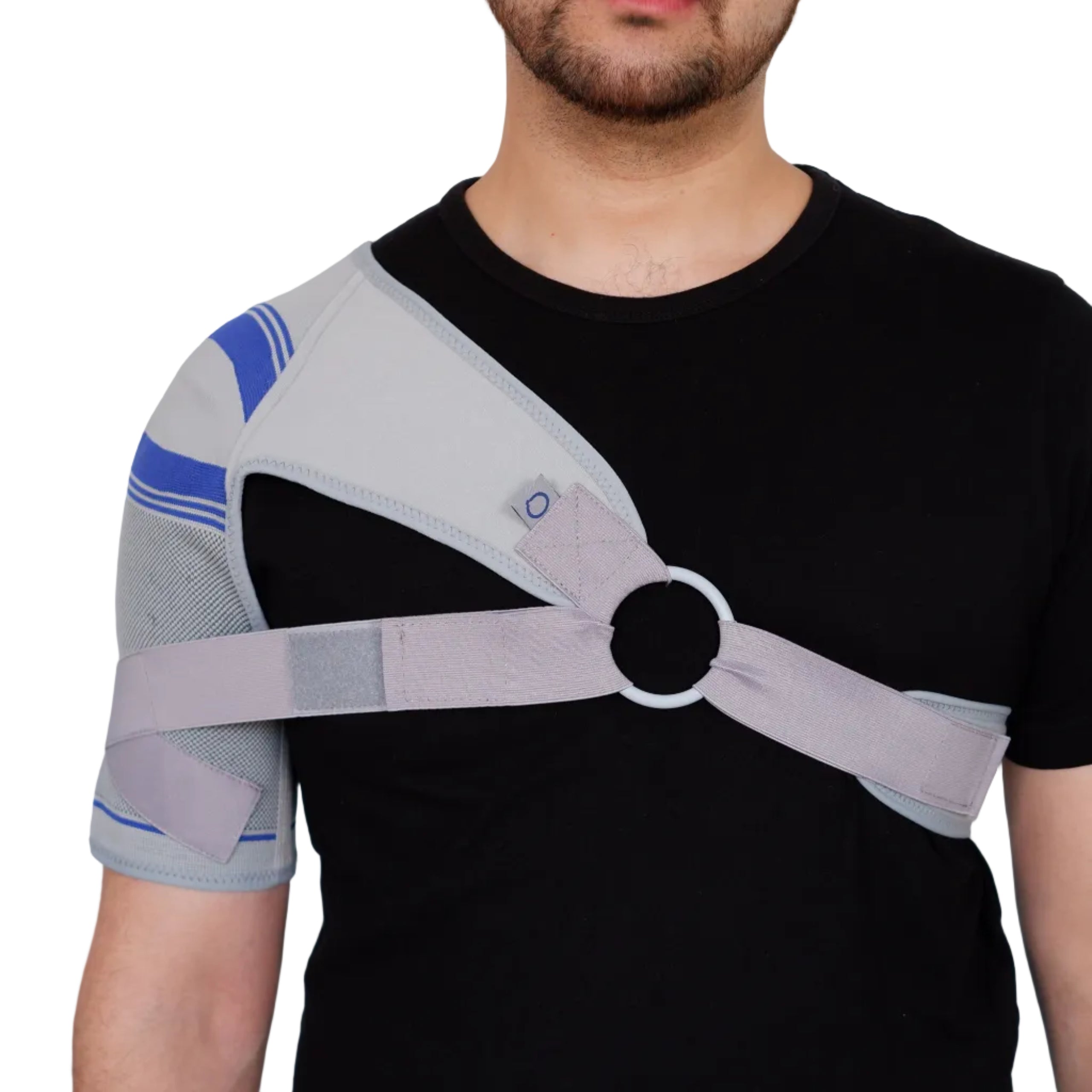 Acromed shoulder brace for extra support and to limit arm movement
