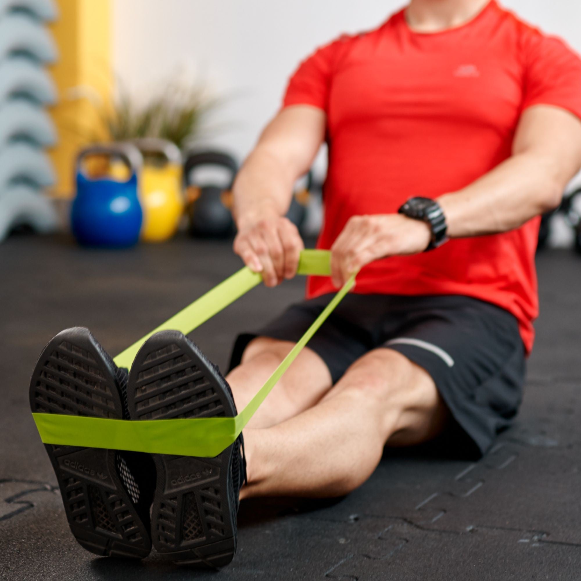 5-pack of exercise bands with different resistances