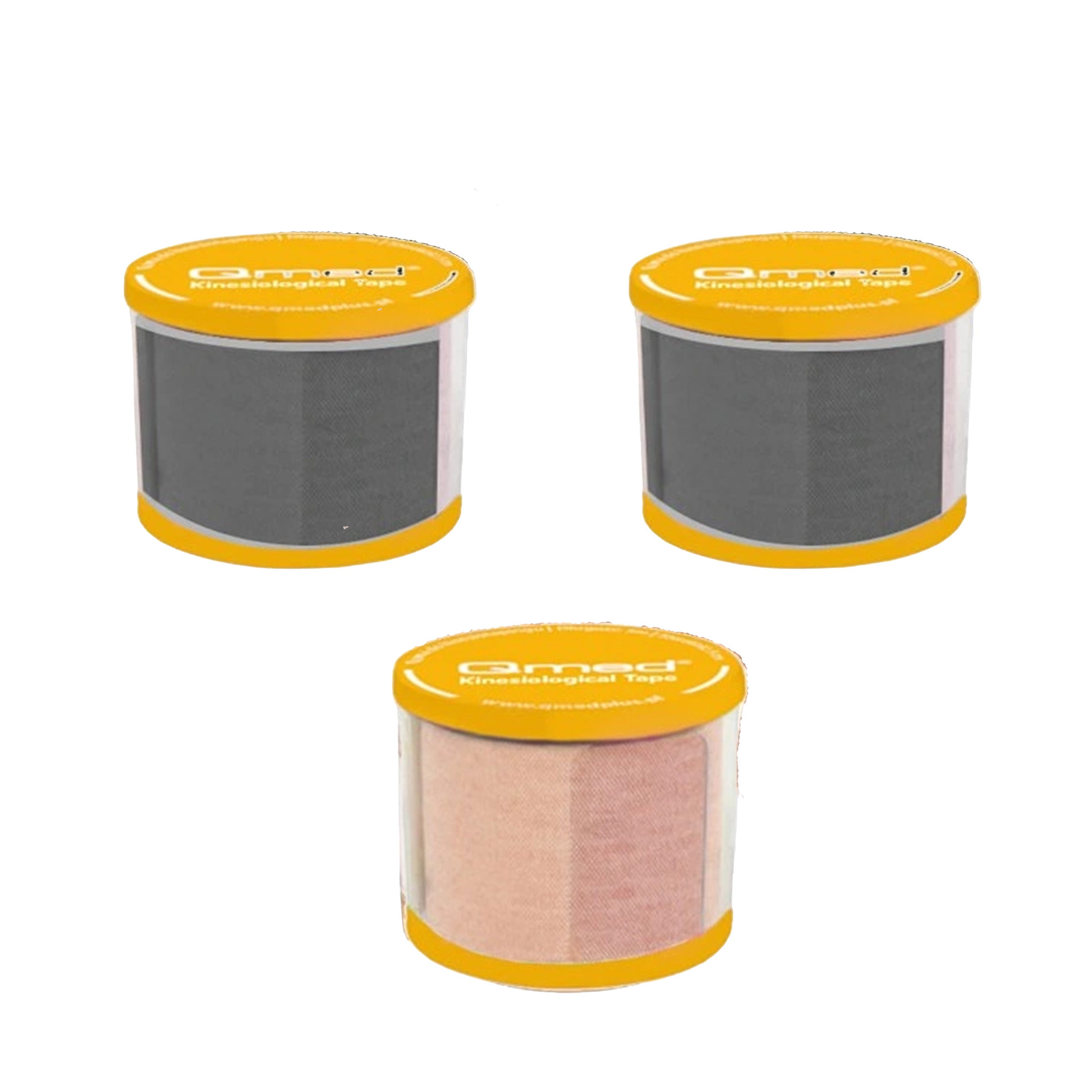 Kinesio tape black and beige with high stretchability 3–pack