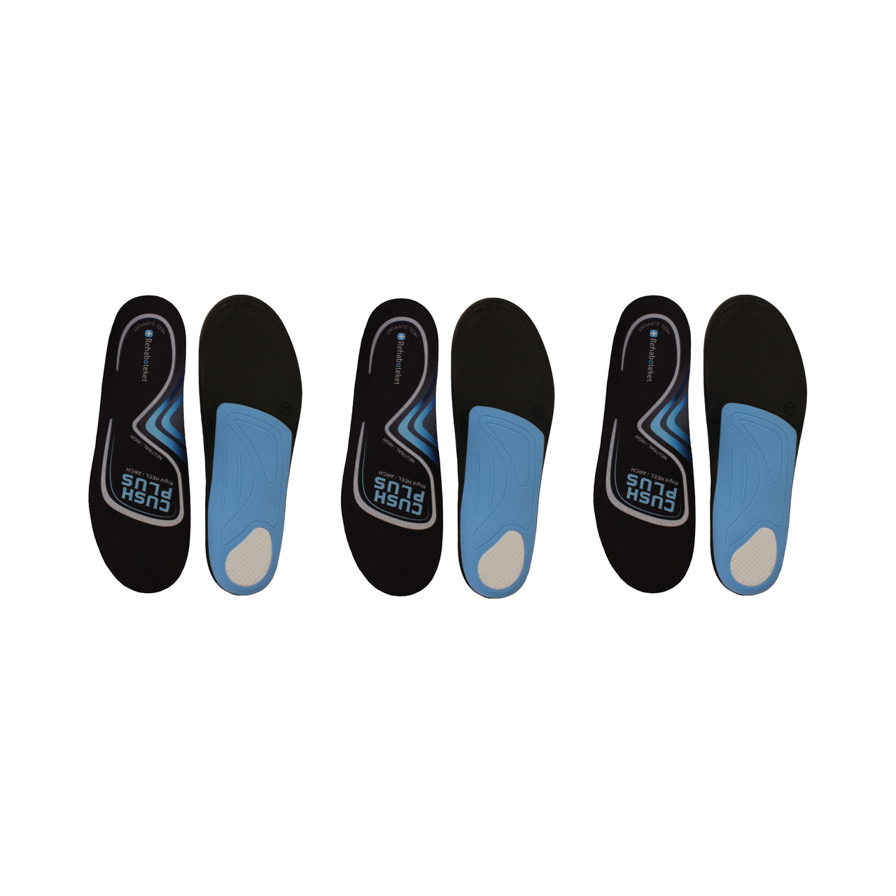 Cush Plus insole for high and neutral arches – 3 for the price of 2