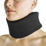 Neck collar black in four different height options for neck restraint and neck stiffness