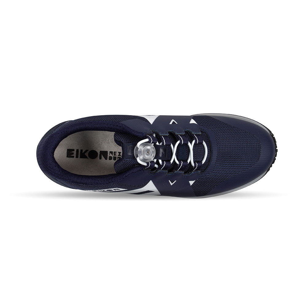 Eikon orthopedic men's shoe for stability and comfort in blue/silver