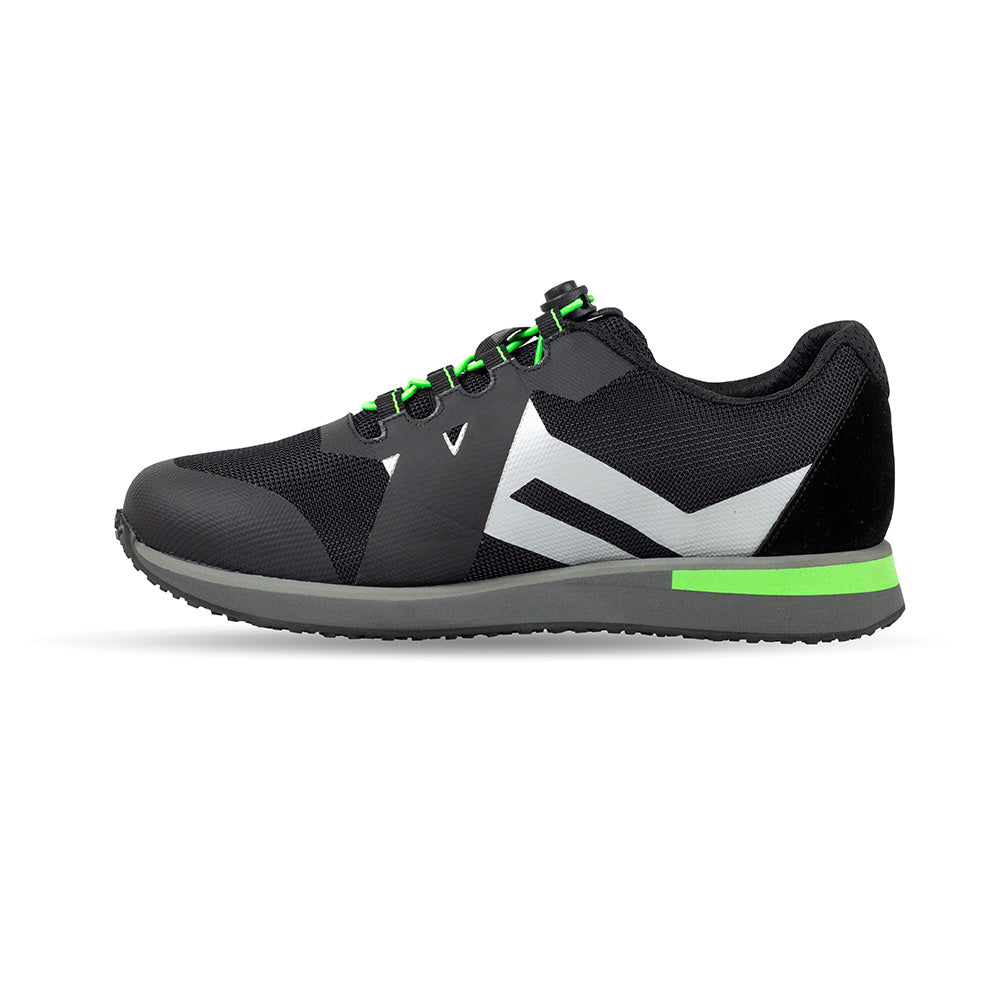 Eikon men's orthopedic shoe for stability and comfort in black/green