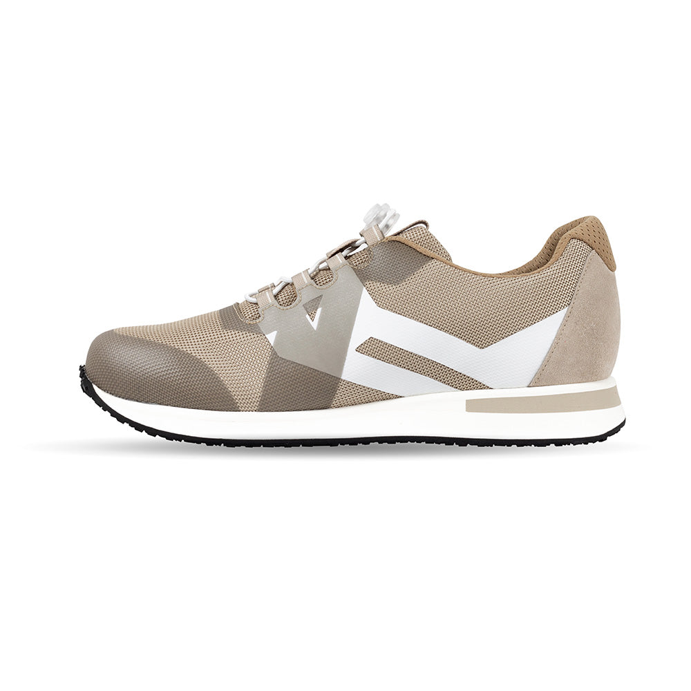 Eikon orthopedic men's shoe for stability and comfort in beige/white (size 39)
