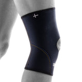 SRX knee protector with open kneecap for stability and compression
