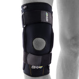 SRX knee protector with articulated splints for unstable knee joints