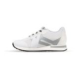 Eikon orthopedic women's shoe for stability and comfort in white/silver