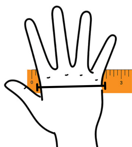 Musta nivelrikko-käsine_size-guide