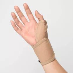 Peukalo- ja rannetuki, jossa on lastat